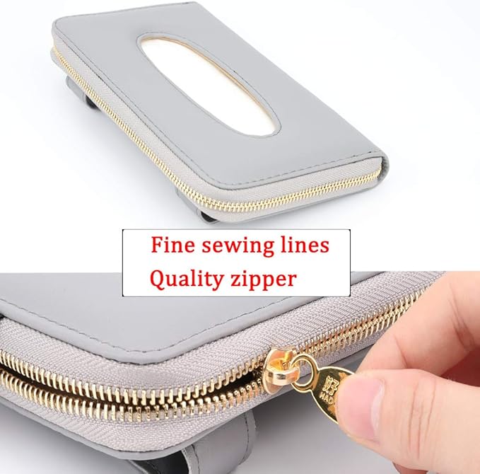 Car Tissue Box, Car Visor Tissue Holder, Car Tissue Holder, Premium Tissue case Holder for car (Gray)