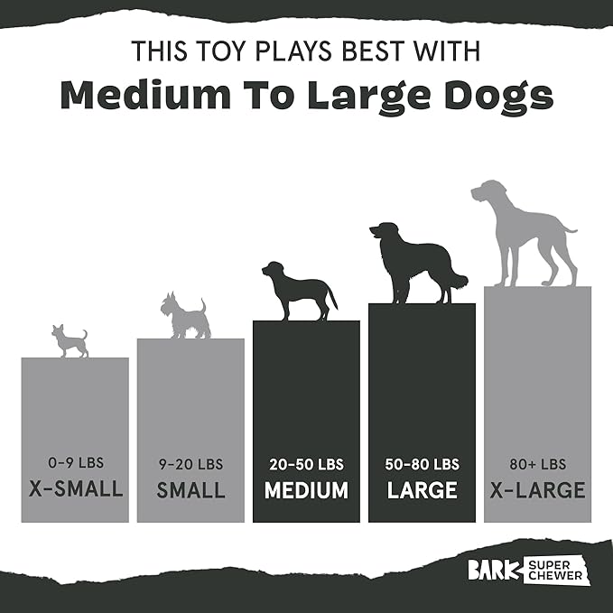 Barkbox Tough Break Bacon Dog Toy | Solid Nylon Bacon-Scented Dog Toy for Aggressive Chewers | Durable Dog Chew Toy for Medium & Large Dogs