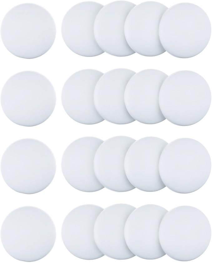 Outus 20 Pieces Door knob Wall Protectors Wall Guards Stoppers Door Handle Bumper Self Adhesive Round Rubber Stop, White