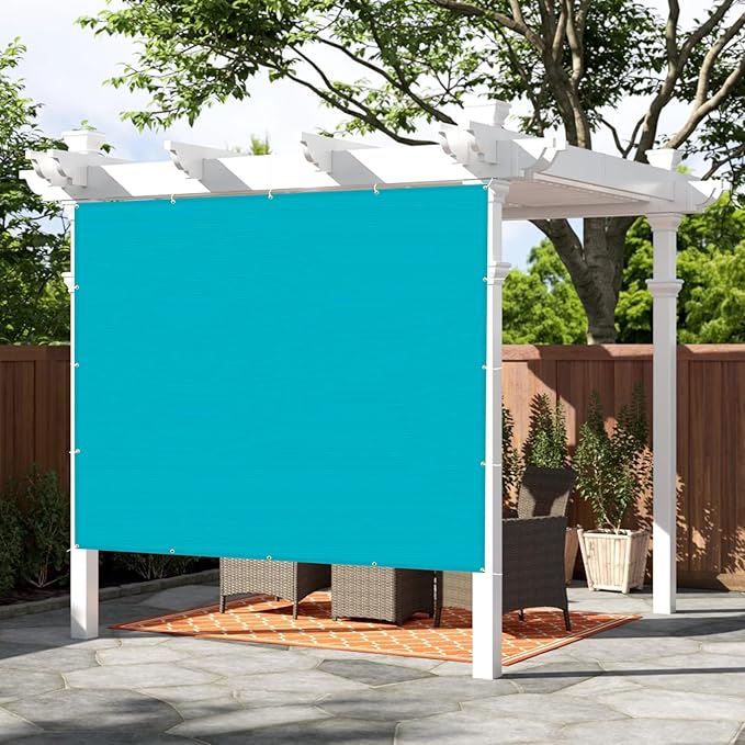 SUNNY GUARD Shade Cloth Custom Size 6x23 FT Sun Shade Screen Fabric Shade Cover Tarp with Grommets for Pergola Backyard Garden, Turquoise(We Customized)