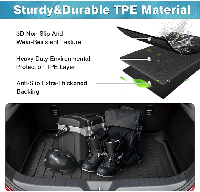 Mixsuper Custom Fit Cargo Liner for 2019-2023 Mazda 3 Hatchback Trunk Liner All Weather Rear Cargo Trunk Mat (Does Not Fit Sedan Models) Black