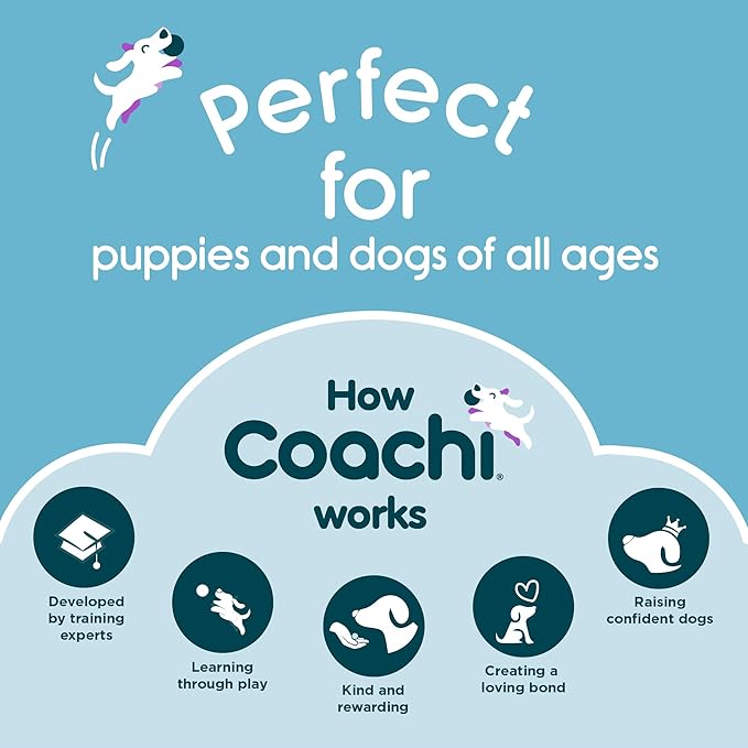 Coachi Tuggi Helix - Interactive Dog Toy for Tug of War & Play. Strong & Lightweight, Stretchy Bungee Handle, Reward Training, Interrupting Biting & Chewing, Ideal for Agility & Suitable for Puppies