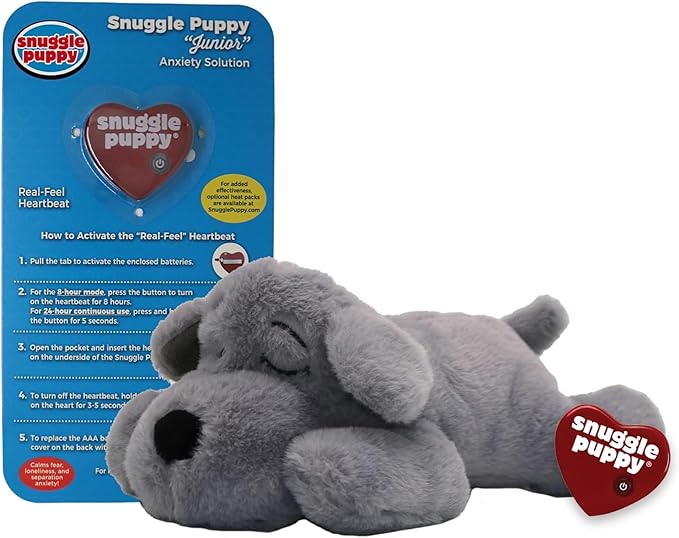 Original Snuggle Puppy Toys for Small Breeds - Heartbeat Puppy for Dogs - Pet Anxiety Relief and Calming Aid - Comfort Dog Toys for Behavioral Training. Heat Pack not Included