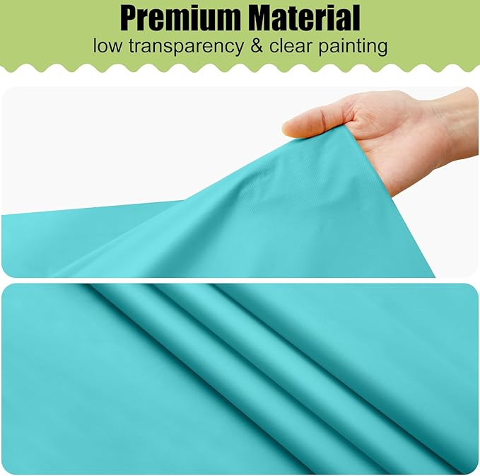 Smiry Disposable Table Cloth 12 Pack, 54 x 108 Inch Waterproof Plastic Tablecloth, Decorative Rectangle Table Covers for Party, Birthday, Picnic, Teal