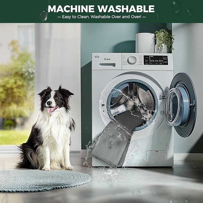 FXW Washable Pee Pads for Dogs, Puppy Pads with Super Absorbent, Specifically Designed for 24inch Cages, 17" x 23" Rectangle, Gray, 2 Packs