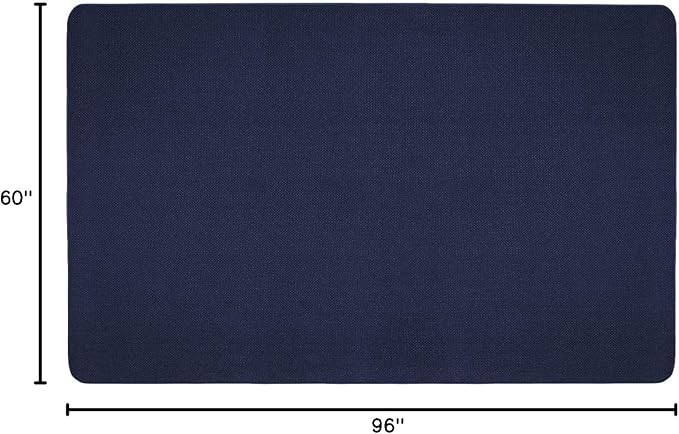 House, Home and More Skid-Resistant Carpet Indoor Area Rug Floor Mat - Navy Blue - 5 Ft X 8 Ft - Non Slip Rubber Backing, Stain Resistant, Dog Friendly, Living Room Bedroom Kitchen Entryway