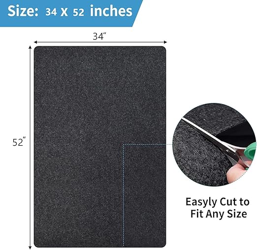 NYFITY Dog Playpen Mat Pads, Puppy Pads for Dogs Training, Whelping, Housebreaking, Incontinence, Kennel, Reusable, Absorbent, Waterproof, Non-Slip, Washable, 34" x 52", Black