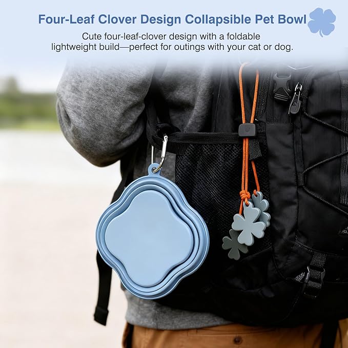 Collapsible Dog Bowls, 2-Pack Dog Water Bowl for Walking Parking Traveling Portable Pet Feeding Bowl, Travel Essentials for Cats and Dogs