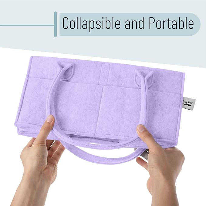 Mr. Pen- Baby Diaper Caddy Organizer, lavender dream, Nursery Storage Bin and Car Organizer for Diapers and Baby Wipes