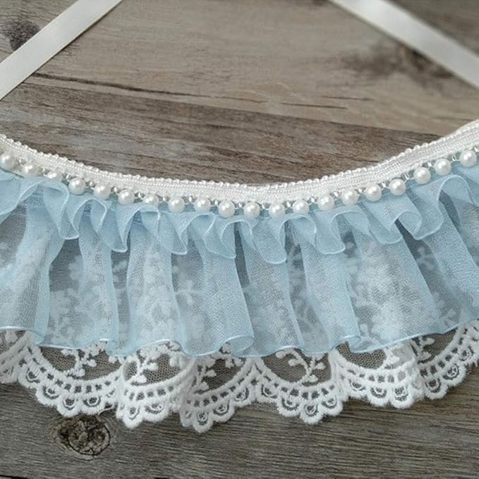 RayMinsin Pet Bandana CostumeCat Dog Cute lace Princess Saliva Towel Dog bib Scarf bib bib Small Dog cat Dress up Accessories (Blue)