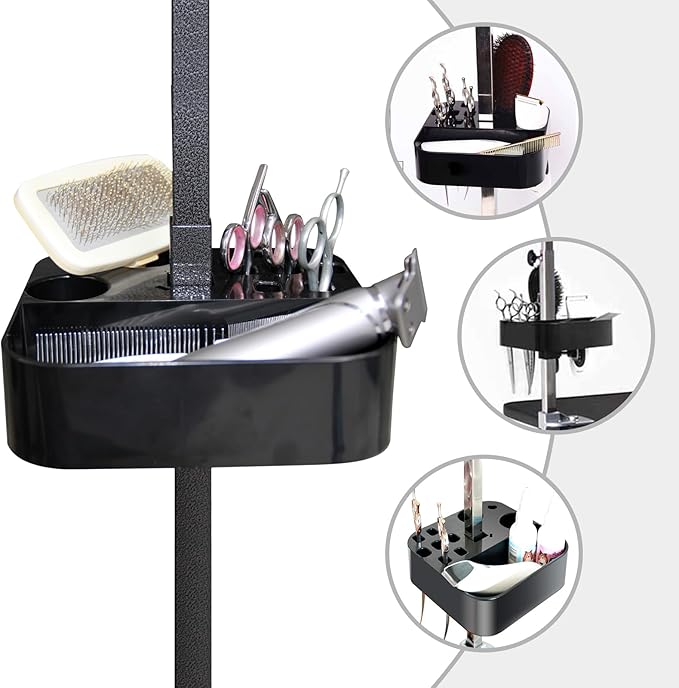 Portable Pet Grooming Tool, Dog Grooming Arm Accessories, Hairdressing Scissors Clips Brushes Organizer for Pet Shop