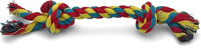 Knotted Rope Chew Toy for Small Dogs - Medium Size 8"
