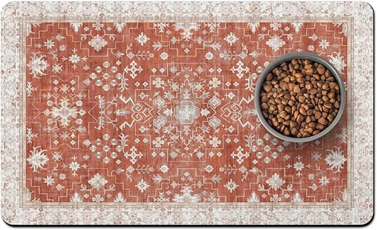 Pet Food Mats for Floor, Absorbent Dog Mat for Food and Water Dispenser Mat, Dog Food Mat Quick Dry Cat Food Mat Pet Supplies