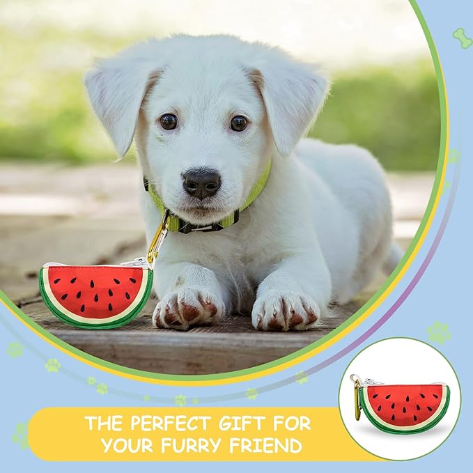 Convenient Dog Poop Bag Holder Leash Attachment with Zipper Case for Potty Bags - Cute Trash Bag Carrier Accessory Dispenser for Poo Bags