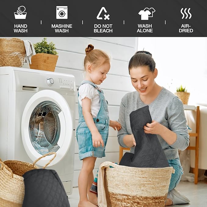 TAOCOCO 100% Waterproof Recliner Couch Covers, Recliner Sofa Covers with Leg Straps, 1-Piece Washable Reclining Sofa Cover with Pocket Couch Protector for Pets Kids(3 Seater, Charcoal Gray)