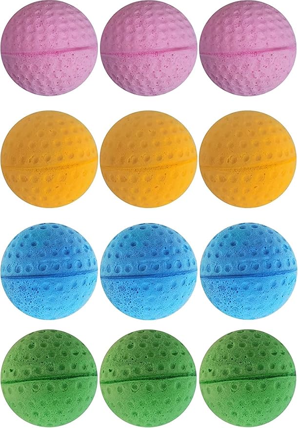 GINFH Cat Foam Ball Cat Sponge Ball Toy Soccer Toy (48Pack)