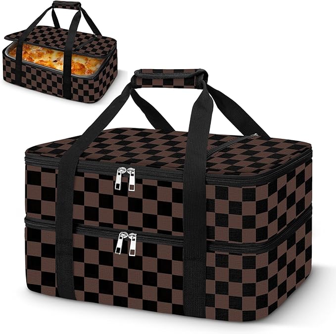 Coobiiya Insulated Casserole Carrier – Portable Tote for Hot or Cold Food, Warmer & Cooler Bag Lunch Bag, Fits 9" x 13" Baking Dish, Ideal for Potluck Parties