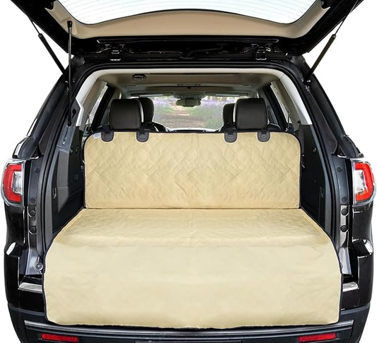 Arf Pets SUV Dog Cargo Liner Cover for SUVs and Cars, Waterproof Material, Non Slip Backing, Extra Bumper Flap Protector, Large Size - Universal Fit