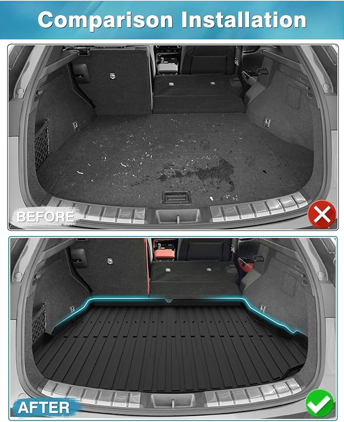 Mixsuper Cargo Liner for Lexus NX/NX Hybrid 2026 2025 2024 2023 2022 All Weather Cargo Mat Rear Trunk Liner Black