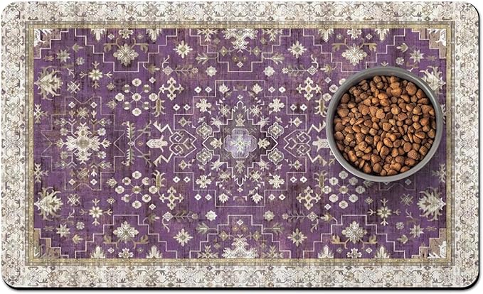 Pet Food Mats for Floor, Absorbent Dog Mat for Food and Water Dispenser Mat, Dog Food Mat Quick Dry Cat Food Mat Pet Supplies