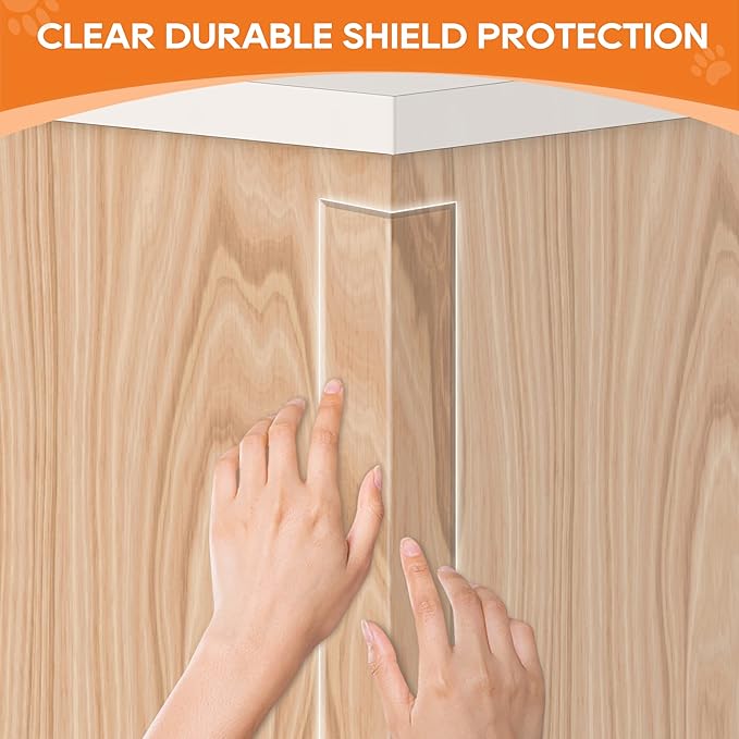 Door Protector from Dog Scratching, Window Sill Protector, Clear Sided Shield Protection Barrier Anti Cat, Dog Scratching, Slobbering, and Clawing Furniture, Glass, Car Door, Couch 4in x 3.3ft