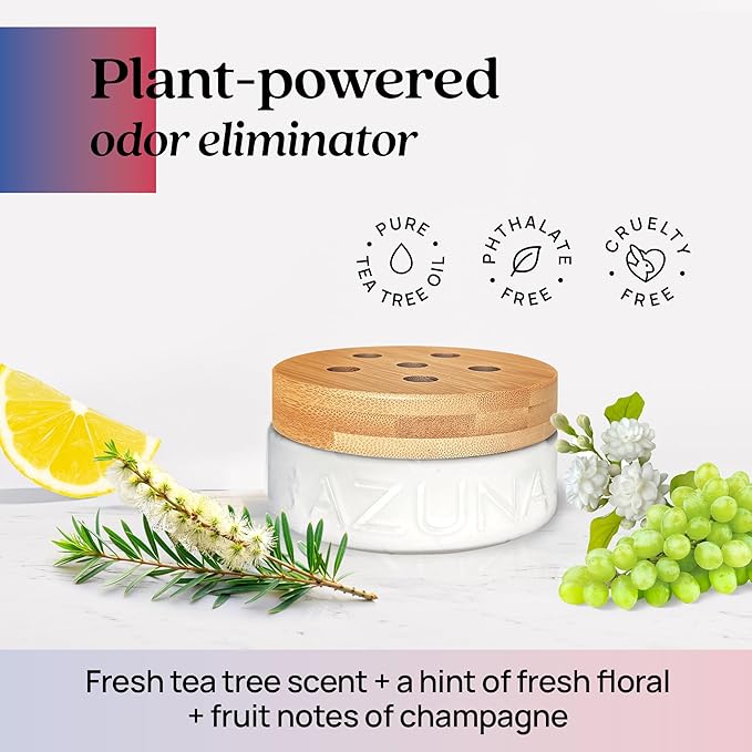 Azuna Odor Remover Gel Refill Pouch | Air Purifier with Tea Tree Oil | Plant Powered & Long Lasting | For Pet Odors, Smoke & Strong Odors | Smell of Victory | 24 oz.
