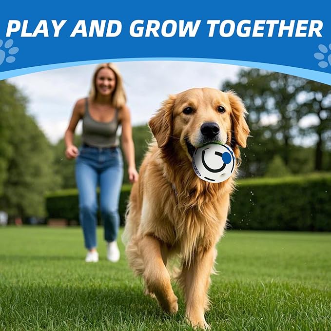 SHAKE AND LAUGH Glow in The Dark Dog Toys Ball, Interactive Dog Ball, Shaking with Gibbering Sound, M, 3.46 in (8.8 cm)