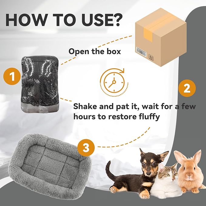 LESYPT Cat Bed 22" x 16" Non-Slip Pet Bed for Curled Sleep, Machine Washable Indoor Cat Mat for Crate Carrier Tree Windowsill, Size M