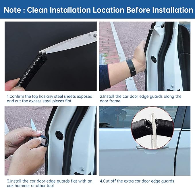 Car Door Edge Guards 16Ft(5M) Automotive Door Entry Guard U Shape Car Door Trim Protector for Most Car