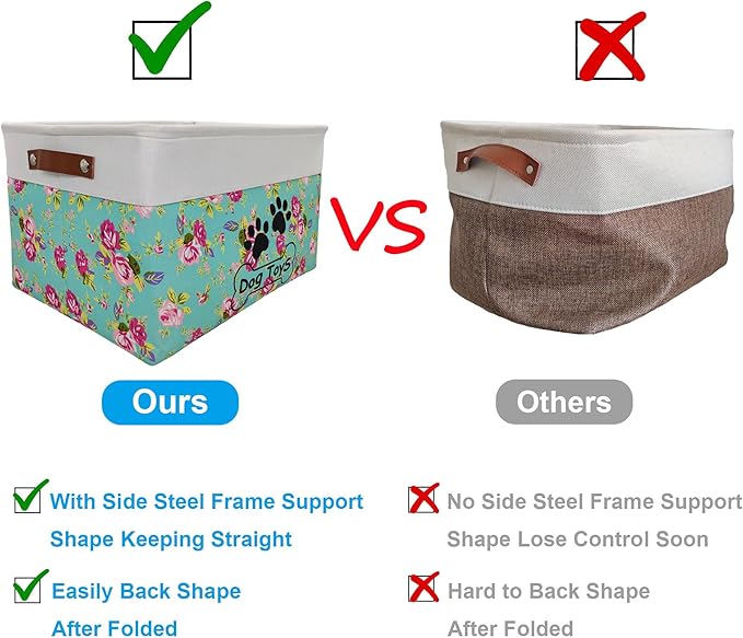 Large Collapsible Dog Toy Box for Pet Toys & Accessories