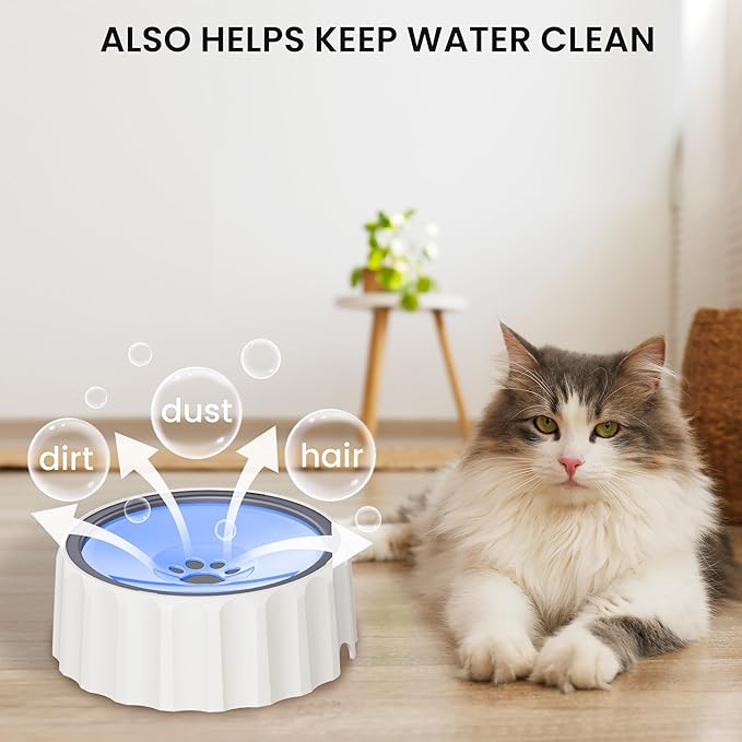 FORWH Dog Small Animals Water Bowl No Spill 70oz/2L Large Capacity Dispenser Non Slip No Splash Small Animals Bowl Pet Slow Feeder No Drip Dog Water Bowl on Vehicle for Dogs and Cats - Purple