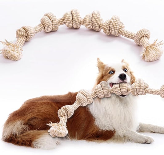 Dog Rope Toy, Rope Toys for Dogs Aggressive Chewers, for Large Dogs for Cleaning Teeth, Bite Resistant, 1 Pack