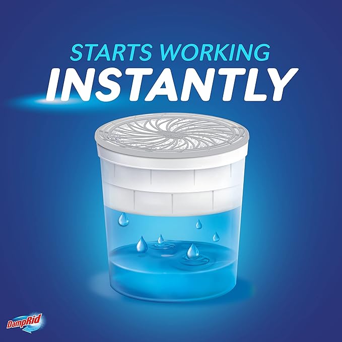 DampRid Refill Bag, 42 oz., 4-Pack - Fragrance Free Moisture Absorbers for Rooms with Excess Humidity, Long-Lasting, Inhibits Mold & Mildew