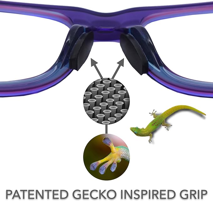 Setex Gecko Grip 1.8mm Thick Anti Slip Eyeglass Nose Pads, (Bulk Pack 15 Black Pair) USA Made, 2500 Innovative Microstructured Fibers per Nose Pad, 1.8mm x 7mm x 16mm