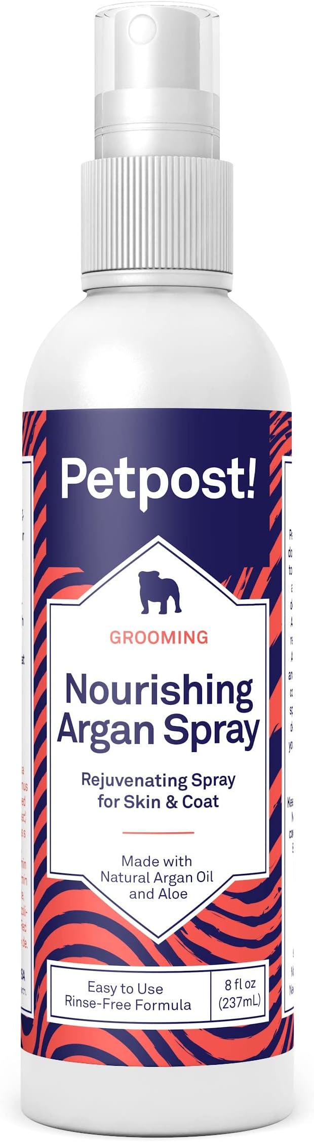 Petpost | Waterless Argan Oil Dog Shampoo Spray. Rinse-Free Cleaner & Deodorizer with Aloe & Safflower Oil. Moisturizes Skin & Softens Coat. 8 oz