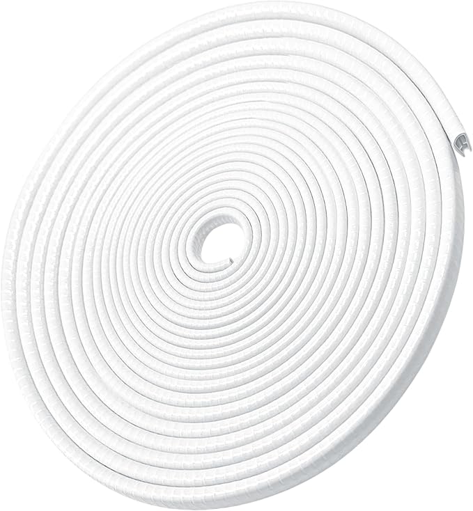 MYFAMIREA 49Ft(15M) Long Car Door Edge Guards, U Shape Edge Trim Rubber Seal Protector Car Door Protection Anti-Collision Rubber Clips Easy to Cut No Need Adhesive Fit for Most Vehicles| White