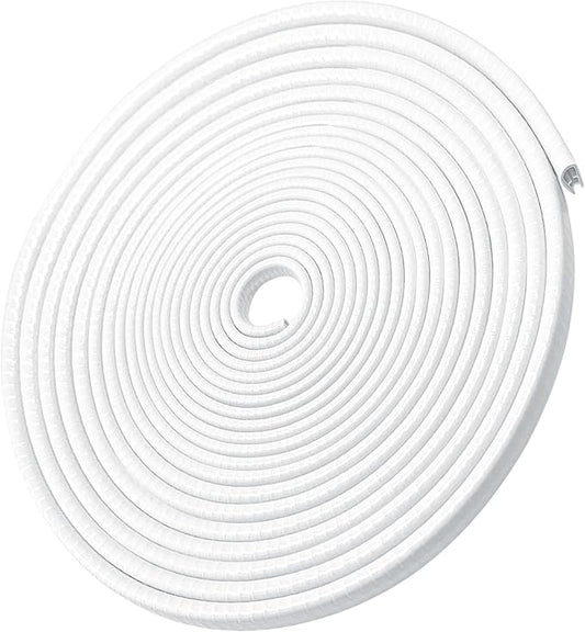 MYFAMIREA 49Ft(15M) Long Car Door Edge Guards, U Shape Edge Trim Rubber Seal Protector Car Door Protection Anti-Collision Rubber Clips Easy to Cut No Need Adhesive Fit for Most Vehicles| White