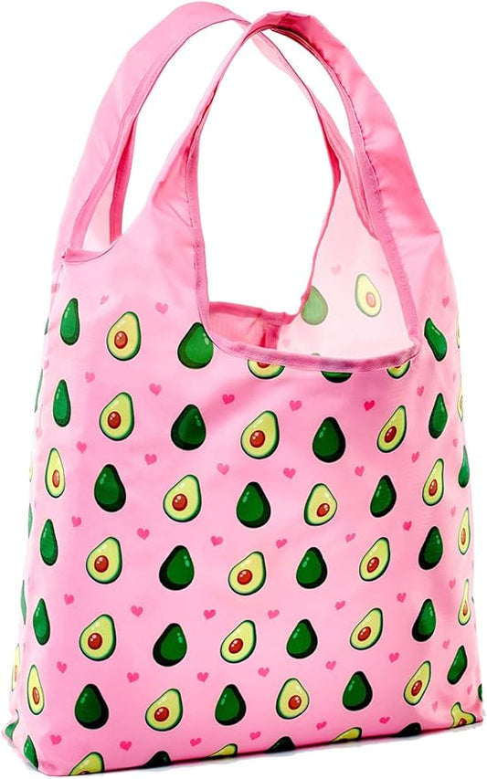 O-WITZ Reusable Grocery Bags | Vibrant Tote Bag For Groceries, Gym, Beach Gear, Toys & More | Washable Design With Large Handles For Maximum Convenience | Folds Into A Small Pouch, Avocado