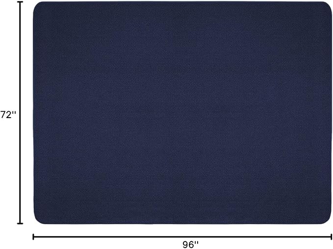House, Home and More Skid-Resistant Carpet Indoor Area Rug Floor Mat - Navy Blue - 6 Ft X 8 Ft - Non Slip Rubber Backing, Stain Resistant, Dog Friendly, Living Room Bedroom Kitchen Entryway