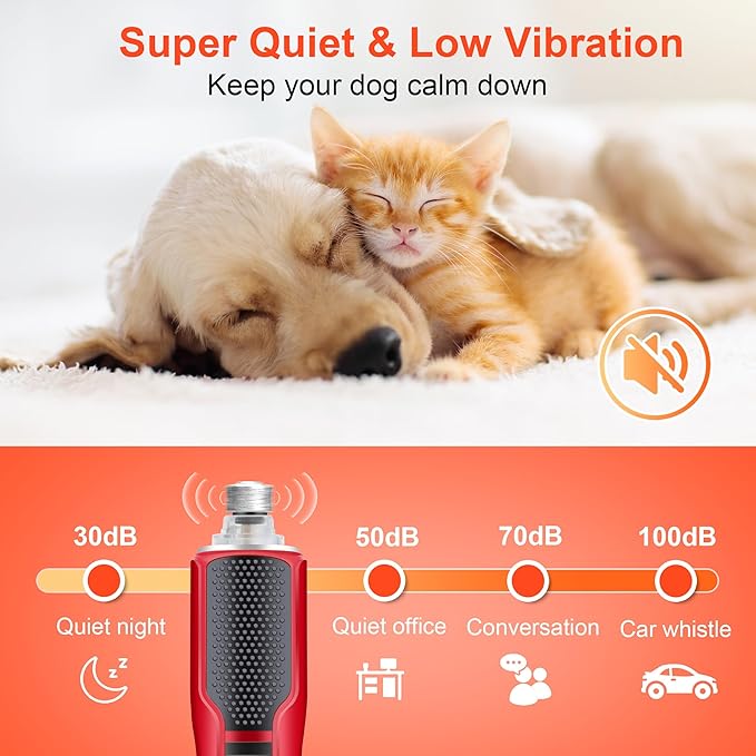 Dog Nail Grinder 7-Speed & 360° LED Light, Professional Pet Nail Grinder for Dogs and Cats, Electric Dog Nail Trimmer Painless Paws Grooming & Smoothing Tool for Large Small Dogs Cats Pets