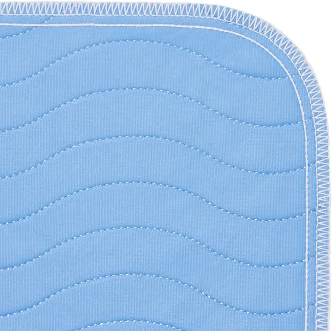 Accompagner Waterproof Reusable for Adults and Pets Washable Pee Pads for Dogs Changing Pad Large Dog Bed Size Adults Incontinence Bed Pads - Non-Slip Leak-Proof (Blue, 24"x24"(Pack of 6))