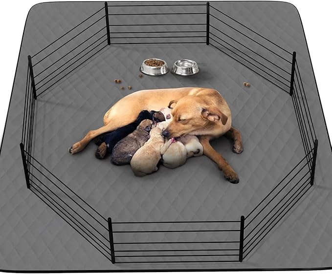 Washable Reusable Dog Pee Pads, 34"x52" (2 Pack) Absorbent & Waterproof Puppy Training Pad for Crate, Playpen & Carpet, Large Potty Pads for Dogs, Cats & Small Pets