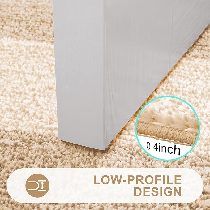 Kitinjoy Indoor Outdoor Door Mat, 59x24 Non-Slip Absorbent Dirt Trapper, Low-Profile Washable Inside Entrance Front Floor Mat, Sturdy Soft Entry Doormats for Entryway, Beige
