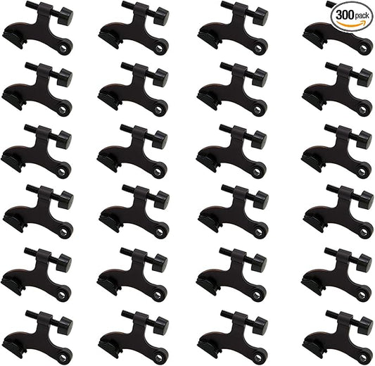 24 Pack Hinge Pin Oil Rubbed Bronze Door Stopper, Adjustable Heavy Duty Hinge Pin Door Stop with Oil Rubbed Bronze Rubber Bumper Tips