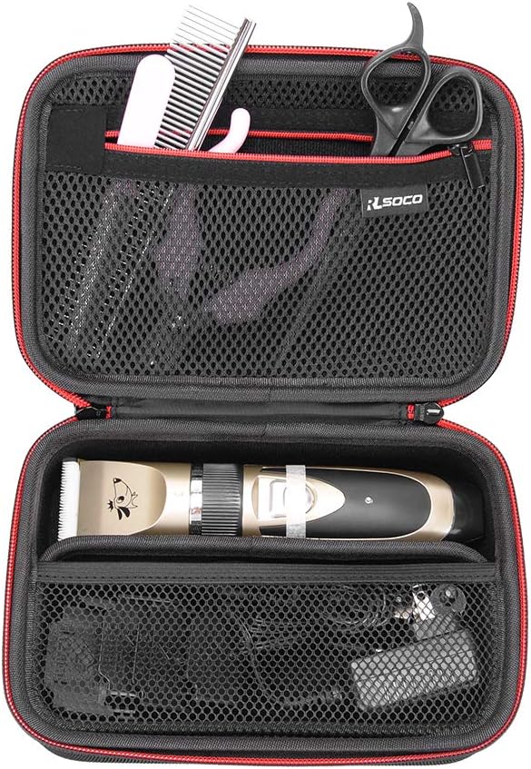 RLSOCO Carrying Case for WAHL Professional Animal Bravura Lithium Ion Clipper & Oneisall/Ceenwes/Sminiker/YABIFE Dog Clipper Low Noise Cordless Dog Grooming Kit (Case Only)