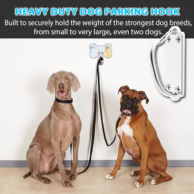 X-TECOKIT Heavy Duty Stainless Steel Dog Leash Wall Hook,Ultra-Secure Tie Out Anchor for Yard&Home,Anti-Escape Dog Chain Parking Hook,Rust-Proof&Easy to Install