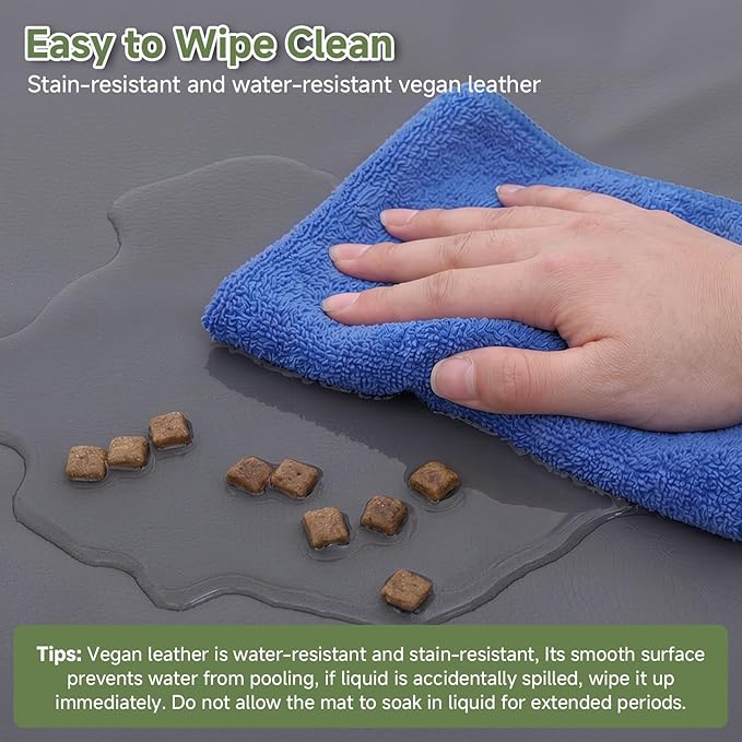 Outdoor Dog Crate Pad, Reversible Waterproof Crate Mat Bed, Wipeable Kennel Mat Pet Sleeping for Medium Large Dogs, Waterproof, Wipeable, Anti-Slip, Kennel Pads 35 x 22 Inch, Dark Gray