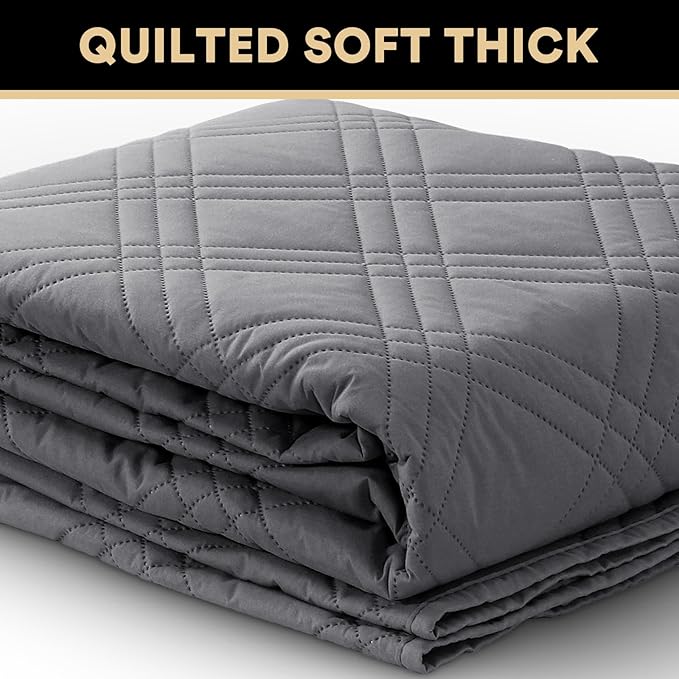 PrinceDeco Waterproof Blanket Couch Cover for Dogs Washable Grey Pet Couch Covers for Sofa Thick Dog Bed Cover Non-Slip Slipcover Furniture Protector Couch Seat Covers, 47"x68"