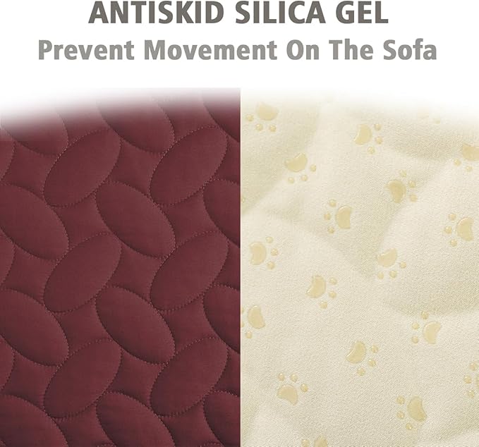 Ameritex Waterproof Pet Bed Cover Anti-Slip Dog Bed Blanket for Sofa and Furniture Waterproof New Pattern Design (Burgundy, 30x53 Inch (Pack of 1))
