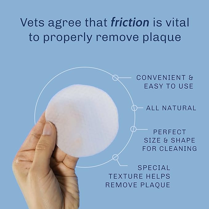 TrueBlue Parsley & Peppermint Fast and Fresh Dog Dental Wipes – Pre-Moistened Teeth Cleaning Pads - Non-Toxic, All-Natural Tooth Cleansing– 50 Count